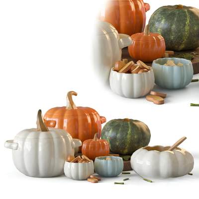 现代南瓜水杯食盒餐具